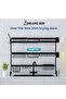 3 Layer Over The Sink Dish Drying Rack Organizer Black - 4