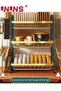 Dish Drying Rack,2-Tier Side Sink Rack For Kitchen Counter,Space Saving Multipurpose With Utensil Holder,Sink Caddy,Cutting Board,Cutlery Basket - 5
