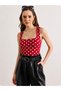 Women's Polka Dot Square Neck Blouse