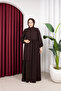 Medina Silk Crossed Drawstring Asel Ferace (Bitter Brown) - 5