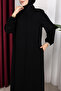Medina Silk Plain Elif Ferace (Black) - 2