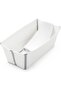 Flexi Bath Bundle, White - Foldable Baby Bathtub + Newborn Support - Durable & Easy to Store - Convenient to Use at Home or Traveling - Best for Newborns & Babies Up to 48 Months