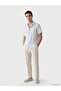 Ozmarka New Season Gray Standard Fit Short Sleeve Striped Men's Shirt - 2