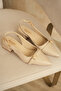 Mooien - 5cm Two Buckle Short Heeled Shoes Tesla Skin Beige - 2