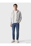 Ozmarka New Season Gray Hooded Men's Zippered Sweatshirt - 2