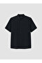 Ozmarka New Season Navy Blue Regular Fit Men's Shirt - 4