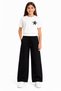 Girls' New City Printed Top and Bottom Set Casual Set with Wide-Legged Pants