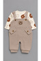 Baby Boy 3-Piece Bodysuit Set with Slopet Socks, Cotton Fabric Set