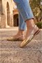 Women's Ballerina Flats with Square Toe, Open Back, Slingback Buckle Detail, Casual Ballerina Shoes - 3