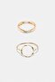 Set of 2 wavy rigid bangles
