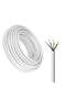 4-Core Electrical Cable-White PVC Insulated Power Wire with Flexible Copper Conductors (4MM, 1 Meter)