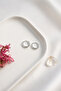 Silver Color Zircon Stone Minimal Thin Hoop Earrings 10 mm 1 Pair - 5