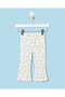 Infant Girls White And Yellow Pointelle Leggings