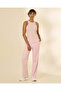 Women Pink Ribbed Vest - 2