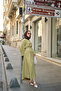 Women's Triangle Belted Wide-Leg Pants and Blouse Set in Fat Green - 4