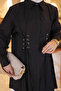 Black Bird-Eye Lace-Up Detailed Shirt - 4