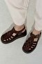Suede Braided Women's Sandals Dg6095 Brown - 2
