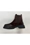 Genuine Leather Suede Rubber Detailed Boots Women's Shoes - 3