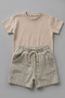 Children's 100% Cotton Shorts and Interlock T-Shirt Two-Piece Summer Set