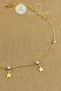 316L Steel Anklet |   Zircon Stone Dangling Star Chain Steel Anklet 20+5 cm Non-Tarnish Non-Fade - 3