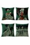 Life Storytelling Girls Patterned 4-Piece Throw Pillow Cover Set - 3