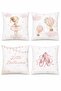 Small Ballerina Patterned 4-Piece Kids and Baby Pillowcase Set - 3