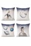 Astronaut Patterned 4-Piece Children's and Baby Pillowcase Set in Space - 3