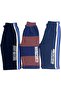 Children's Boys Combed Cotton Capri Sweatpants with Stripes Set of 3 - 3