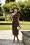 One-Shoulder Midi Mermaid Evening Dress Strapless Look Slit Wedding Party Dress - 2