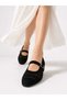 Women's Breathable Tulle Detailed Buckle Stylish Daily Ballet Shoes - 2