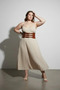 Plus Size Tan Women's Belt Three Buckle Corset Style Waist Highlighter - 4