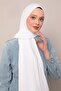 شال جيرسيه أبيض سادة فاخر - 3