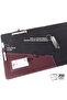 Vegan Leather Document Presentation Promotion Company Folder Secretarial A4 150 Sheet Capacity 26.5X32 Cm. Burgundy - 2