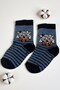 Boy's Navy Blue 3-4 Years Old Dog Figured Socks Set of 5 - 2