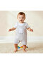 Round Neck Short Sleeves T-shirt and Dungaree Set with Winnie the Pooh Applique