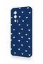 Poco F5 Pro Compatible Mini White Heart Navy Blue Patterned Silicone Case - 4