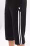 Men's Cotton Striped Detailed Long Capri Black 0090 - 6