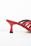 Fiora Satin Cage Detailed Pointed Toe Women's Heeled Slippers - 3