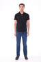 Men's Dark Navy Blue Non-Kneeling Cotton Flexible Denim Jean Jeans Regular Fit - 7