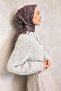 Cotton Polyester Soft Scarf Coffee Tone Floral Pattern Non-Slip Textured 90X90 - 2