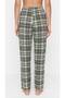 Women's Pajama Bottoms 100% Cotton Plaid Patterned with Pockets and Ties - 3