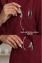 Women's Shirt Collar Long Sleeve Long Length Color Options Alpaca Fabric Doctor and Nurse Coat - 6