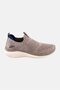 Men Demcheck Ultra Flex 3 Slip On Running Shoes, Taupe - 4