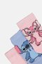 Kids Girl 3 Pairs Stitch Graphic Print Ankle Socks, Multicolor - 2