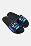 Kids Boy Street Slip on Slides, Black - 3