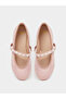Girls Embellished Strap Slip-On Ballerinas - 5