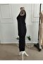 Women's Strappy Deep Round Neck Backless Midi Diver Dress - 7