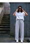 Women's Premium Oversize Tracksuit Set White T-Shirt 2 Thread Tracksuit Bottoms Set of 2