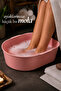 Pedicure Basin Pink |   Foot Care Basin, Home Spa Foot Bath, Spacious and Ergonomic Design (Without Stand)