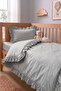 Vintage Ruffled Baby Bedding Set |   100% Cotton Gingham Patterned |   100X150 cm Duvet Cover, 35X45 cm Pillowcase and Fitted Sheet - 4